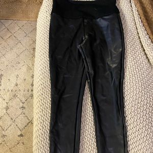 Faux leather pants